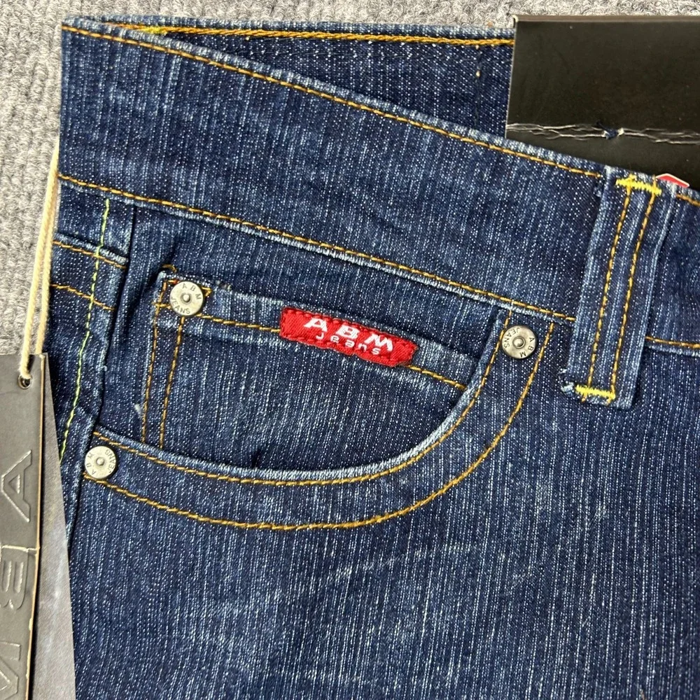 ABM Flare Jeans Women's Blue Denim Stretch Pockets‎ Zip Fly Classic NWT - 31X31